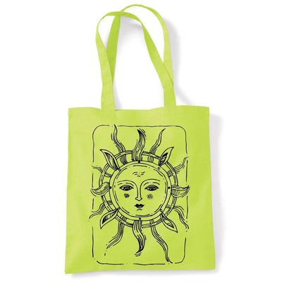 Sun Design Large Print Tote Shoulder Shopping Bag