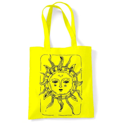 Sun Design Large Print Tote Shoulder Shopping Bag