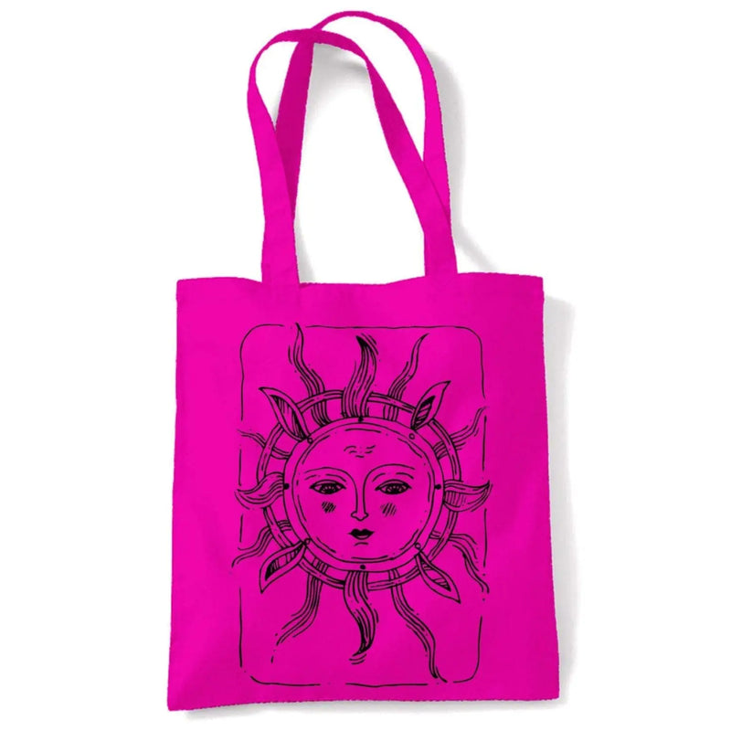 Sun Design Large Print Tote Shoulder Shopping Bag