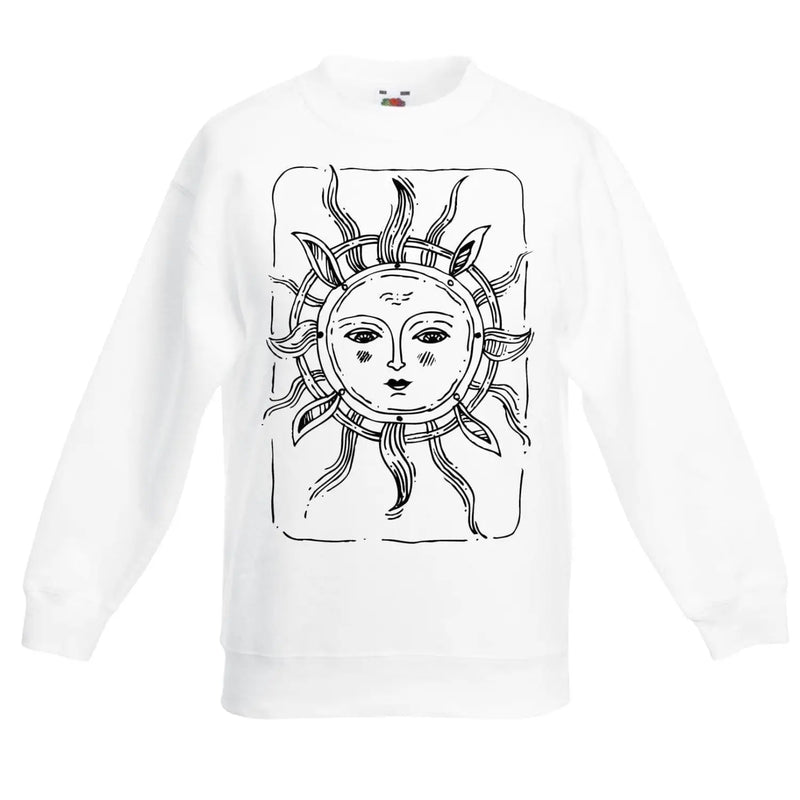 Sun Large Print Tattoo Hipster Children&