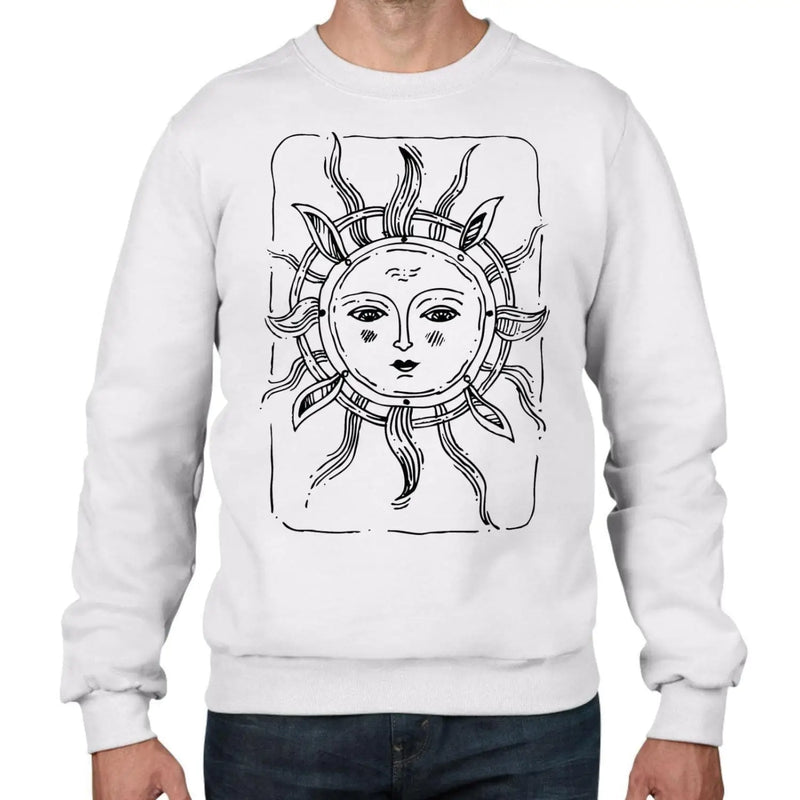 Sun Large Print Tattoo Hipster Men&