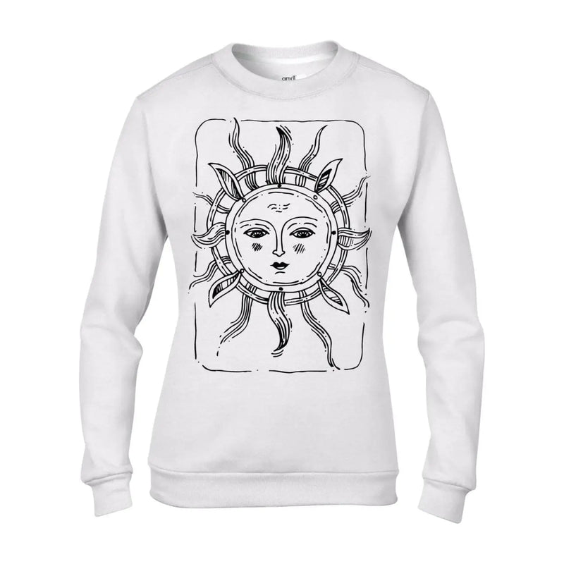 Sun Large Print Tattoo Hipster Women&