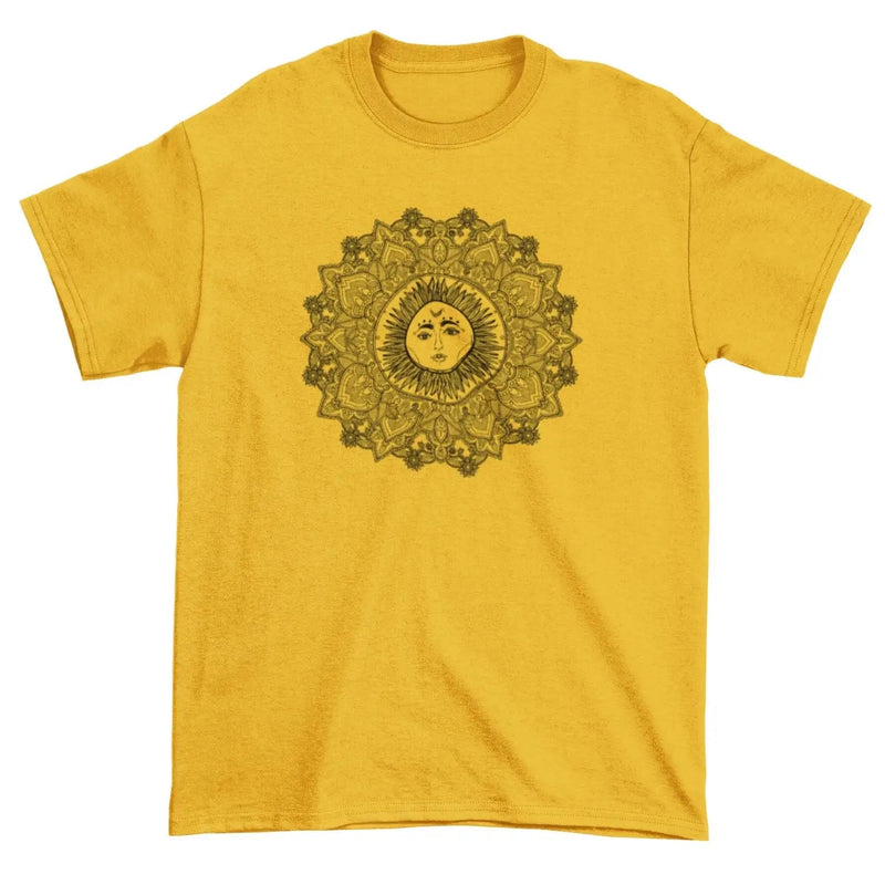 Sun Mandala Hipster Tattoo Large Print Men&