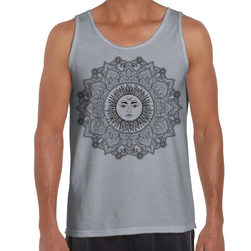 Sun Mandala Hipster Tattoo Large Print Men&