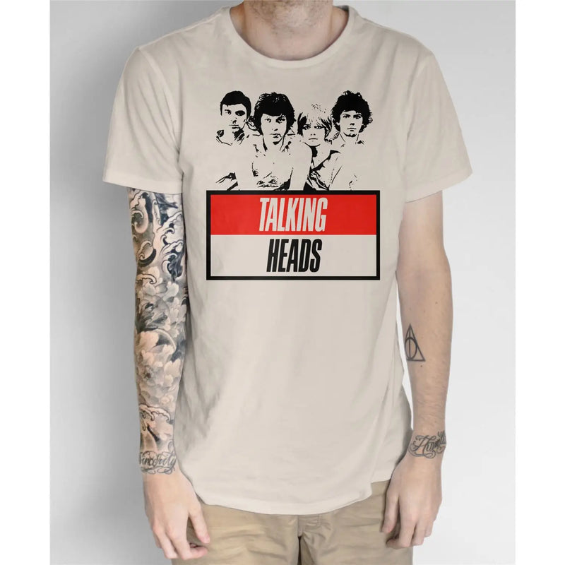 Talking Heads True Stories Band Portrait T Shirt - M / Cream