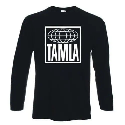 Tamla Motown Globe Logo Long Sleeve T-Shirt L / Black