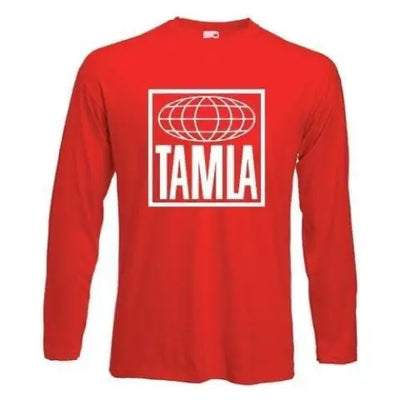 Tamla Motown Globe Logo Long Sleeve T-Shirt M / Red