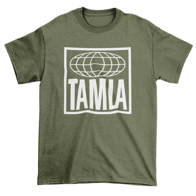 Tamla Motown Records Globe Logo T-Shirt L / Khaki