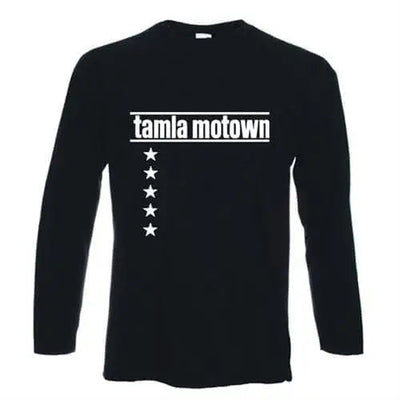 Tamla Motown Records Stars Logo Long Sleeve T-Shirt XXL / Black