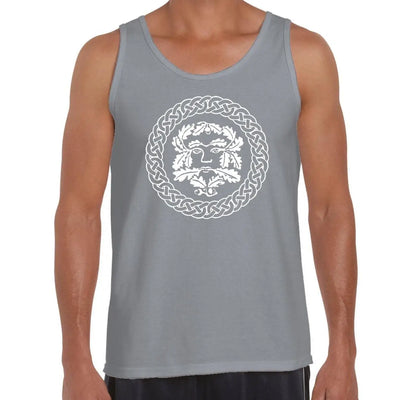 The Green Man Pagan Men's Tank Vest Top XXL / Light Grey