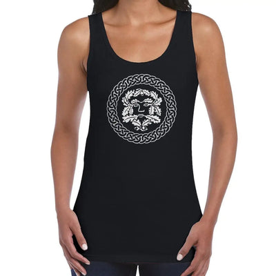 The Green Man Pagan Women's Tank Vest Top XL / Black