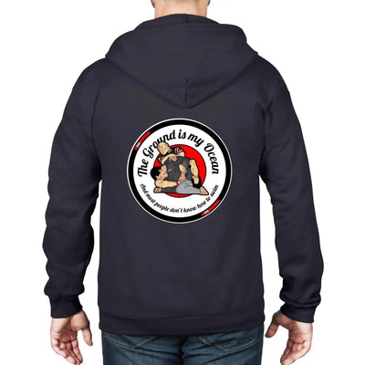 The Ground is My Ocean Grappling Full Zip Hoodie L / Black