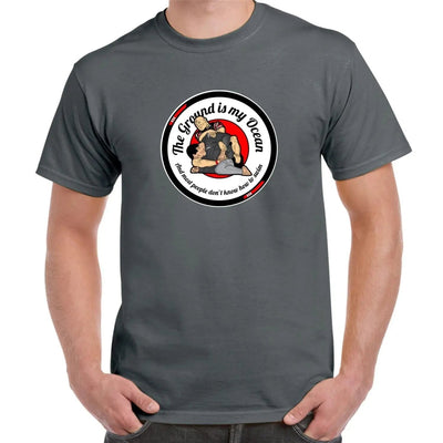 The Ground is My Ocean Grappling Men's T-Shirt L / Charcoal Grey