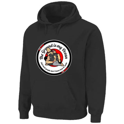 The Ground is My Ocean Grappling Pouch Pocket Pull Over Hoodie XXL / Black