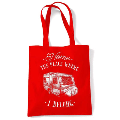 The Place Where I Belong Caravan Camping Shoulder Shopping Bag