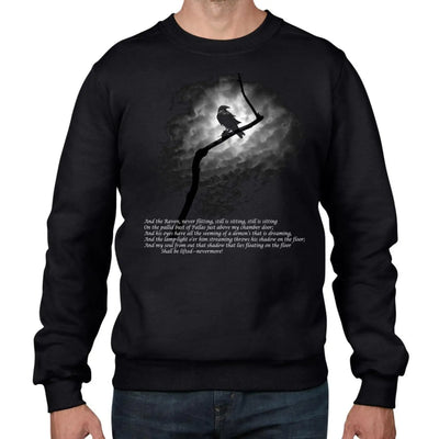 The Raven Edgar Allen Poe Men's Sweatshirt Jumper L / Black