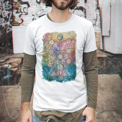 The Tree of Life Kabbalah Large Print Men's T-Shirt