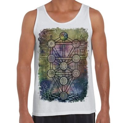 The Tree of Life Kabbalah Large Print Men's Vest Tank Top L