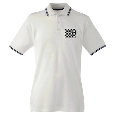 Three Minute Hero Men’s Tipped Polo Shirt - M / White - Mens