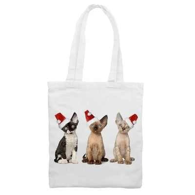 Three Santa Claus Kittens Shoulder Bag