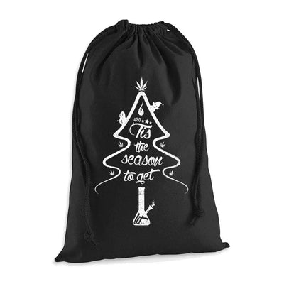 Tis The Season To Get Lit Funny Christmas Presents Stocking Drawstring Santa Sack