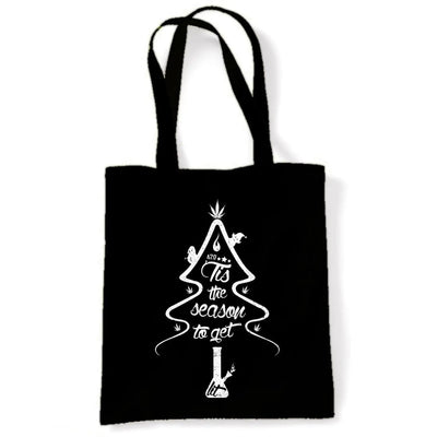 Tis The Season To Get Lit Funny Christmas Tote Shoulder Shopping Bag