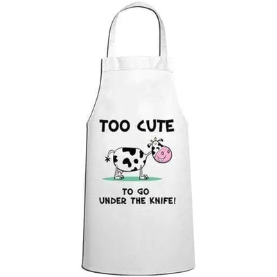 Too Cute To Go Under The Knife Vegetarian Kitchen Apron
