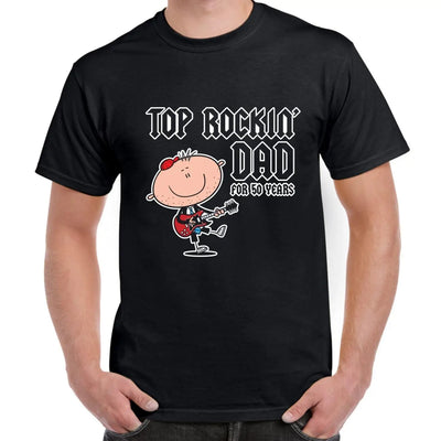Top Rockin' Dad For 50 Years 50th Birthday Men's T-Shirt L