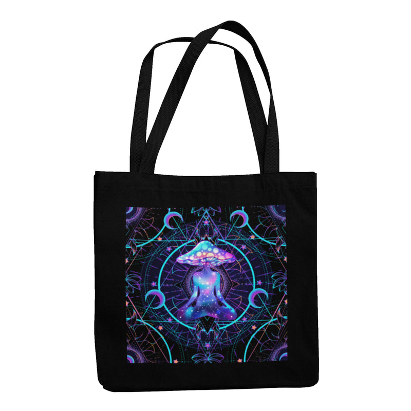 Magic Mushrooms Meditation Psychedelic Shoulder Shopping Tote Bag