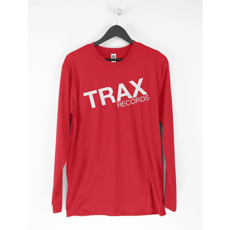 Trax Records Long Sleeve T-Shirt - Chicago House Acid Mr Fingers Phuture M / Red