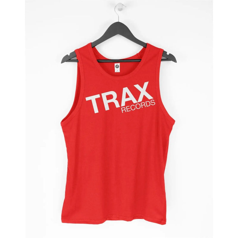 Trax Records Vest Top - Chicago House Acid Mr Fingers Phuture T-Shirt L / Red