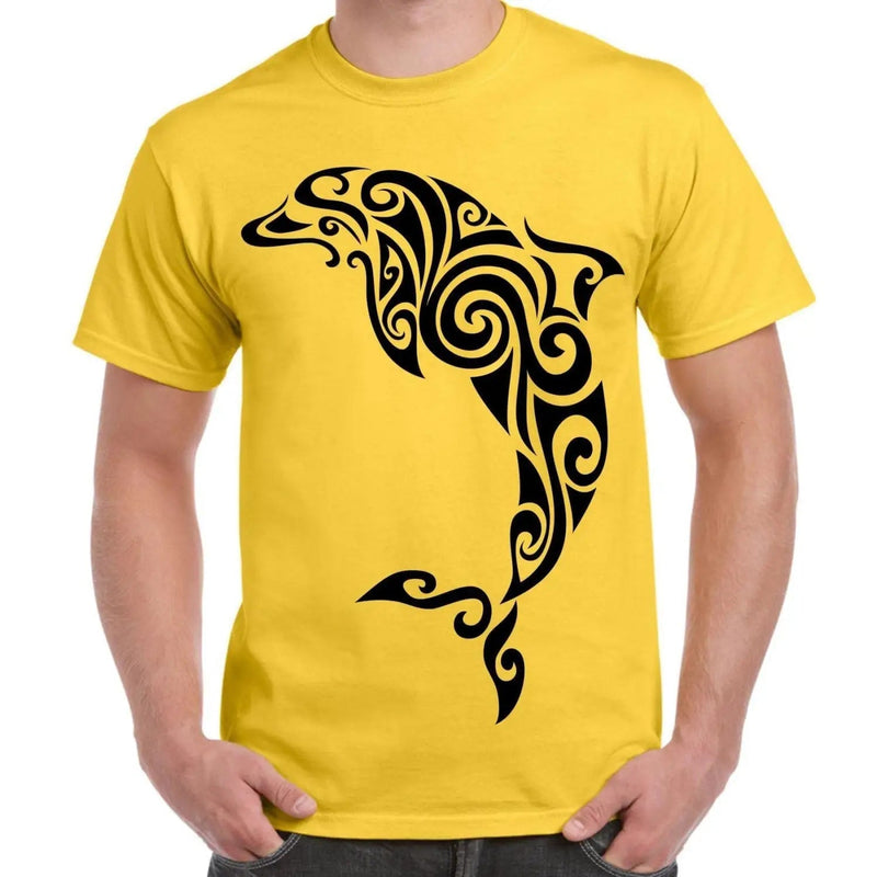 Tribal Dolphin Tattoo Large Print Men&