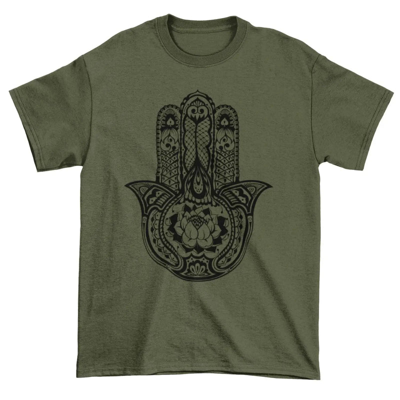 Tribal Hamsa Hand Of Fatima Tattoo Large Print Men&