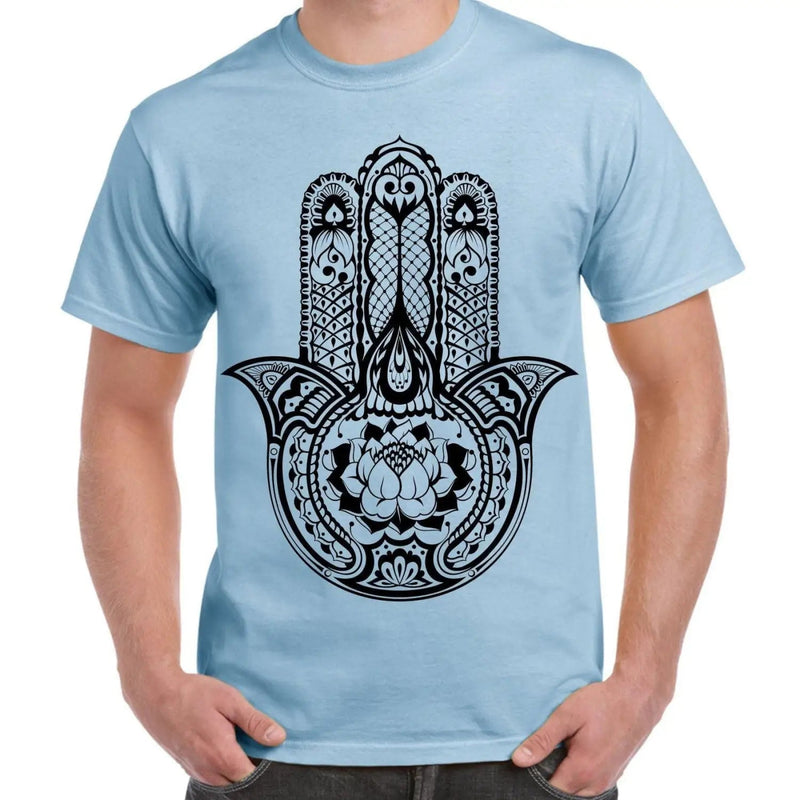 Tribal Hamsa Hand Of Fatima Tattoo Large Print Men&