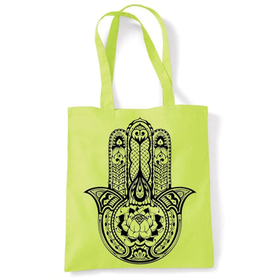 Tribal Hamsa Hand Of Fatima Tattoo Large Print Tote Shoulder Shopping Bag