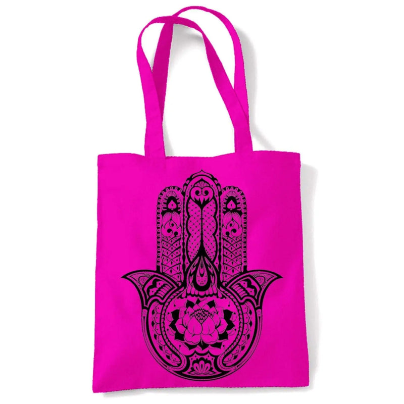 Tribal Hamsa Hand Of Fatima Tattoo Large Print Tote Shoulder Shopping Bag