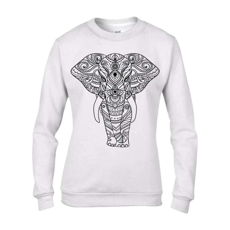 Tribal Indian Elephant Tattoo Hipster Women&