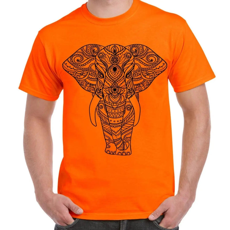 Tribal Indian Elephant Tattoo Large Print Men&