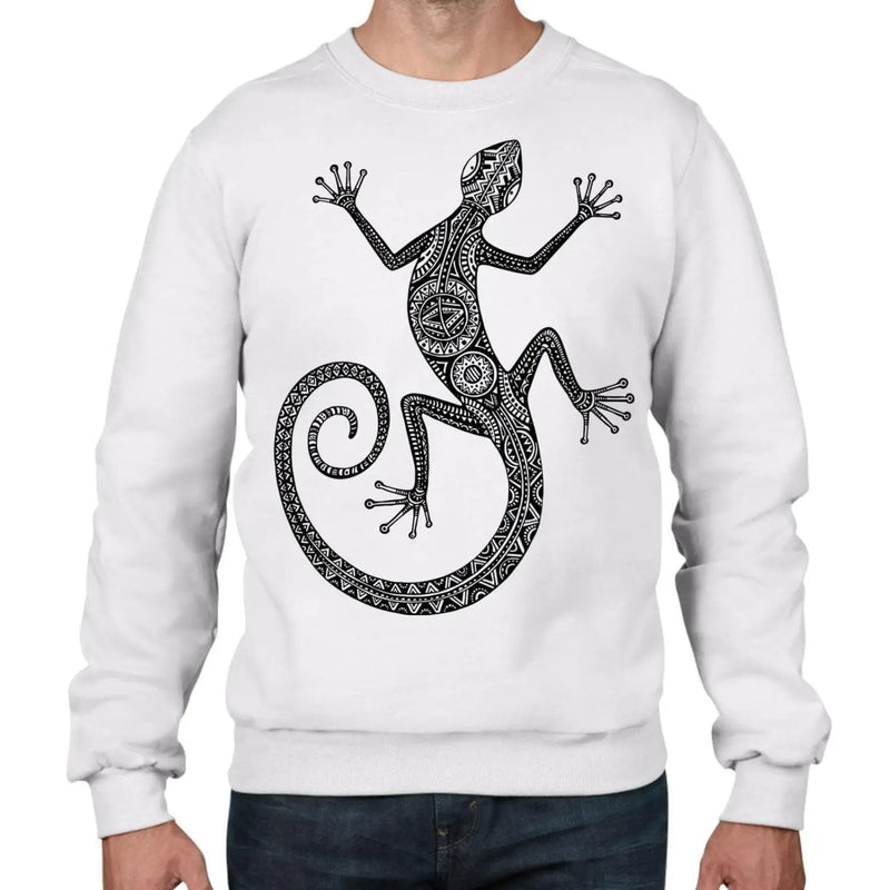 Tribal Lizard Gecko Tattoo Hipster Men&