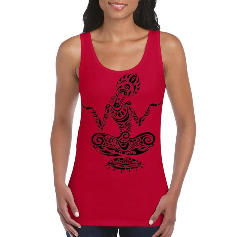 Tribal Yoga Lotus Pose Tattoo Large Print Women&