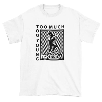 Two Tone Too Much Too Young Logo Men's T-Shirt XL / White