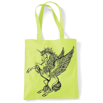 Unicorn Large Print Tote Shoulder Shopping Bag