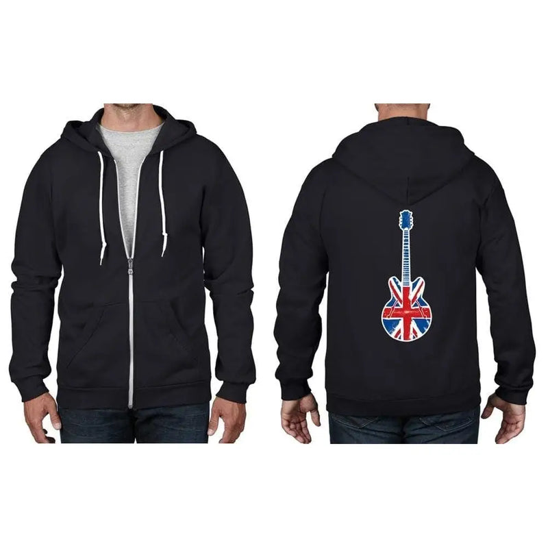 Union Jack Guitar Full Zip Hoodie