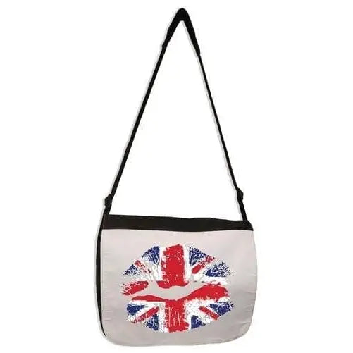 Union Jack Lips Laptop Messenger Bag