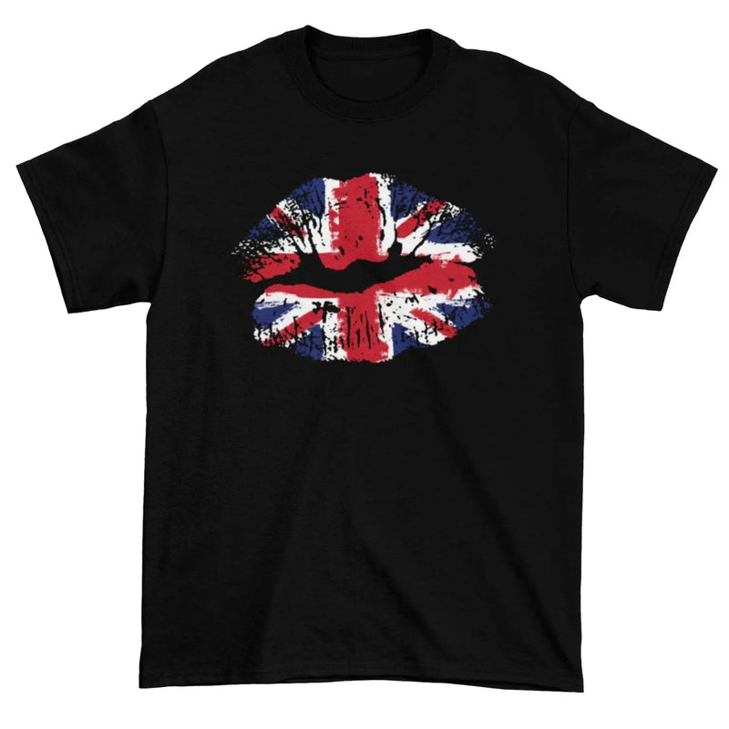 Union Jack Lips Mens T-Shirt XXL