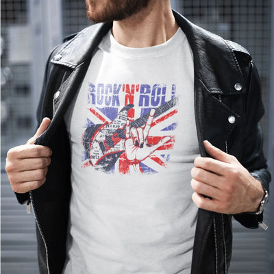 Union Jack Rock 'N' Roll Mens T-Shirt