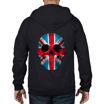 Union Jack Skull Full Zip Hoodie XXL / Black