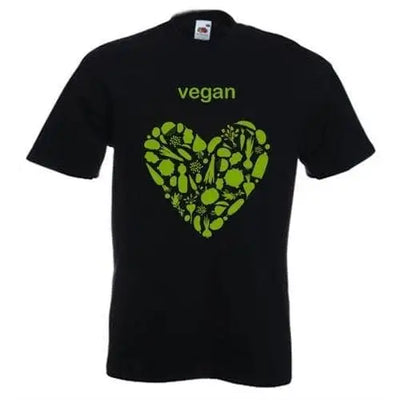 Vegan Heart Logo T-Shirt 3XL / Black