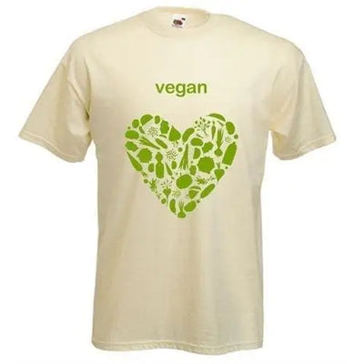 Vegan Heart Logo T-Shirt S / Cream