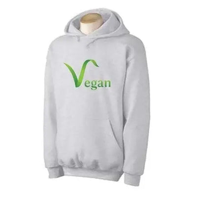 Vegan Logo Hoodie M / Light Grey